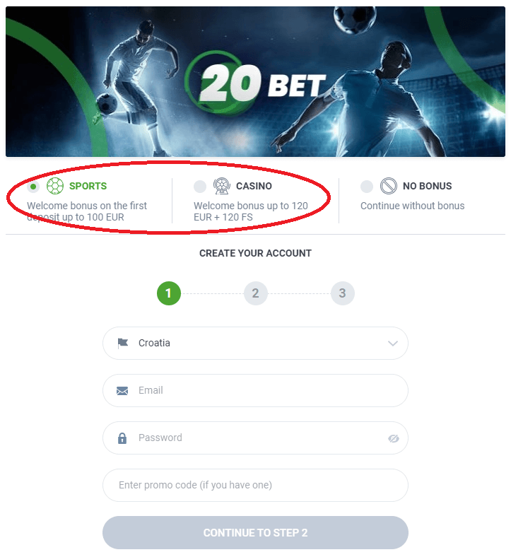 20bet registracija